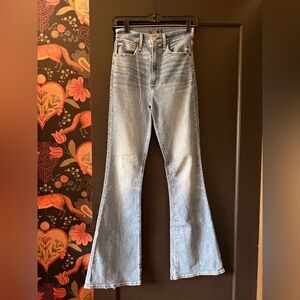Abercrombie And Fitch Women’s High Rise Flare Jeans Size 25 0 Medium Wash
